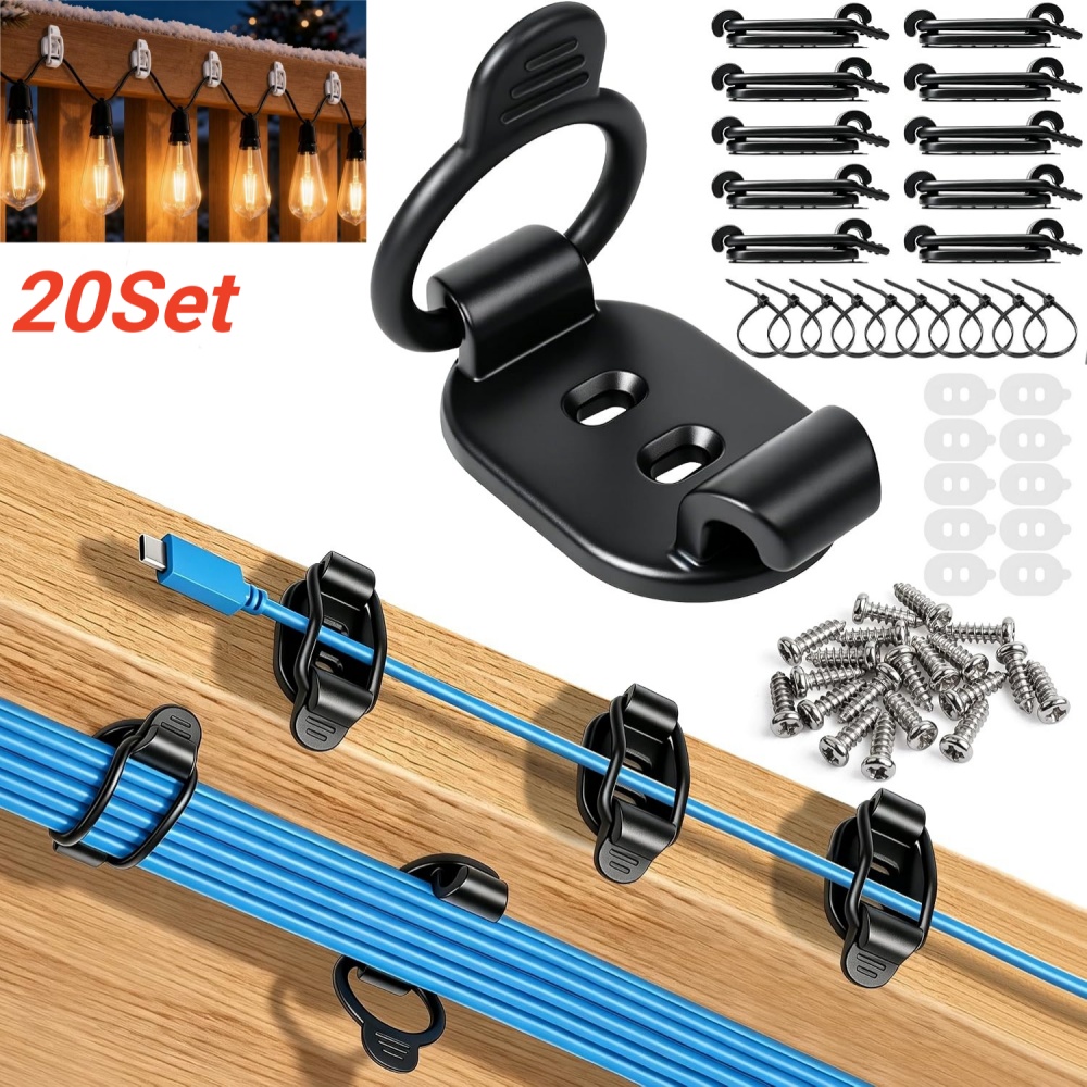 Desk Setup Cable Management - New Cable Clips Organizer Waterproof Light