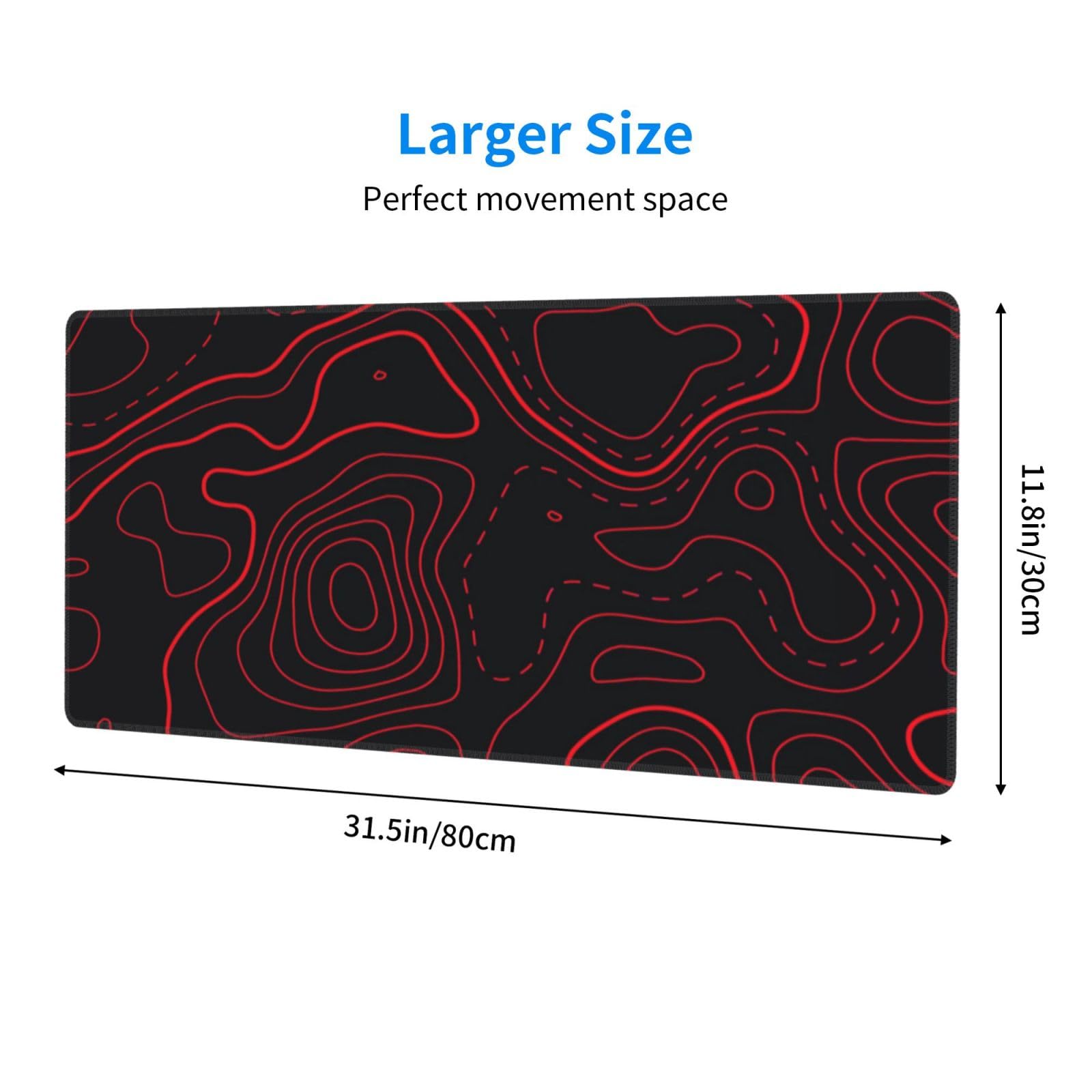 Red Black Topographic Gaming M - Desk Setup Red 评论和价格