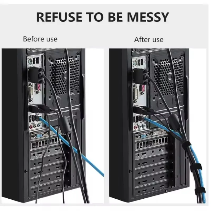 Hook and Loop Fastener Cable O - Desk Setup Cable Management 评论和价格