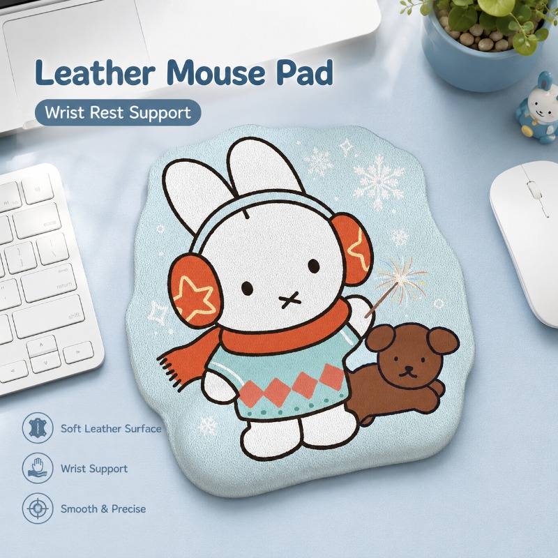 Anime Miffy Leather Mouse Pad  - Desk Setup Tv 评论和价格