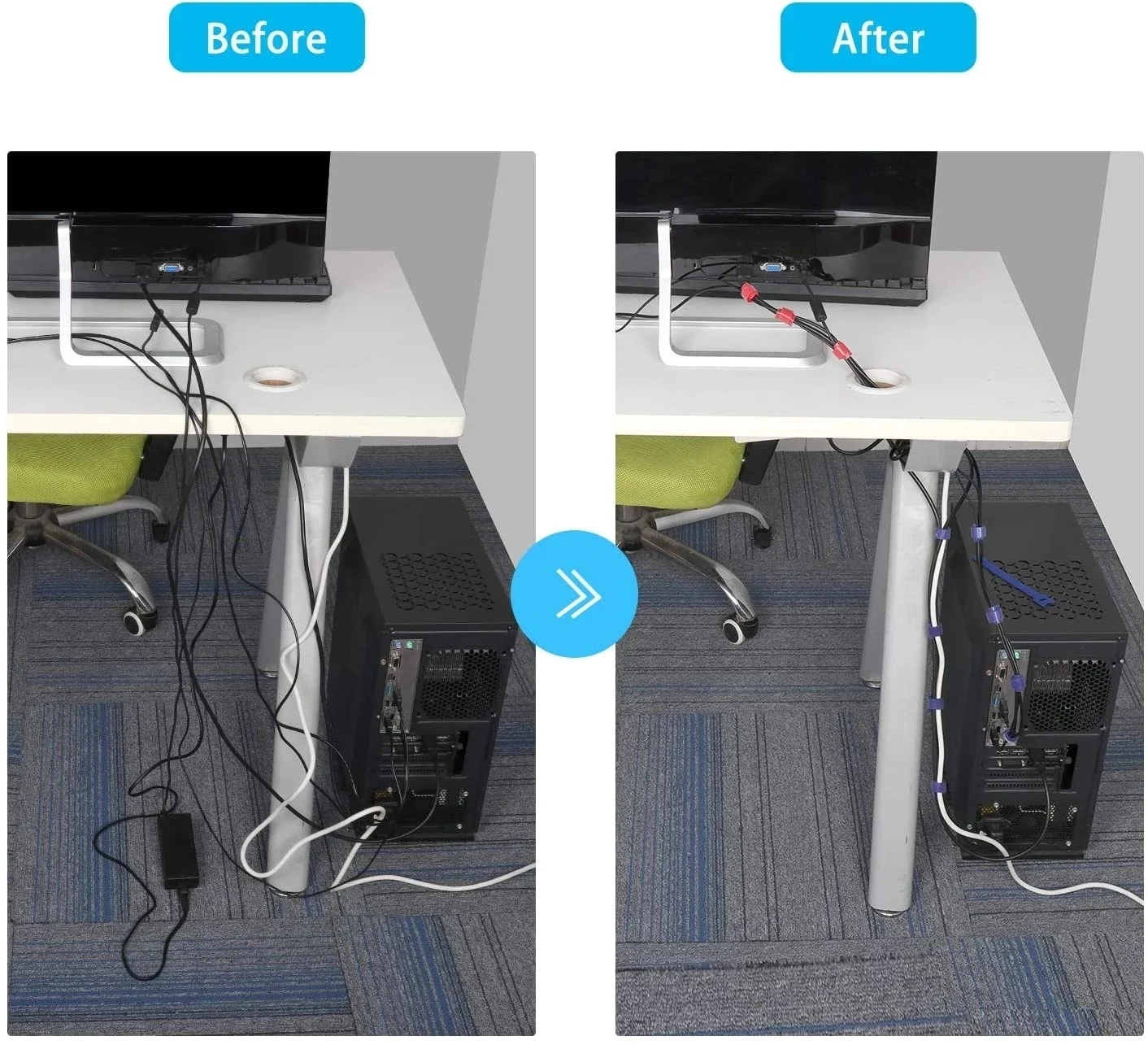 10-50Pcs Multipurpose Fastener - Desk Setup Cable Management 评论和价格