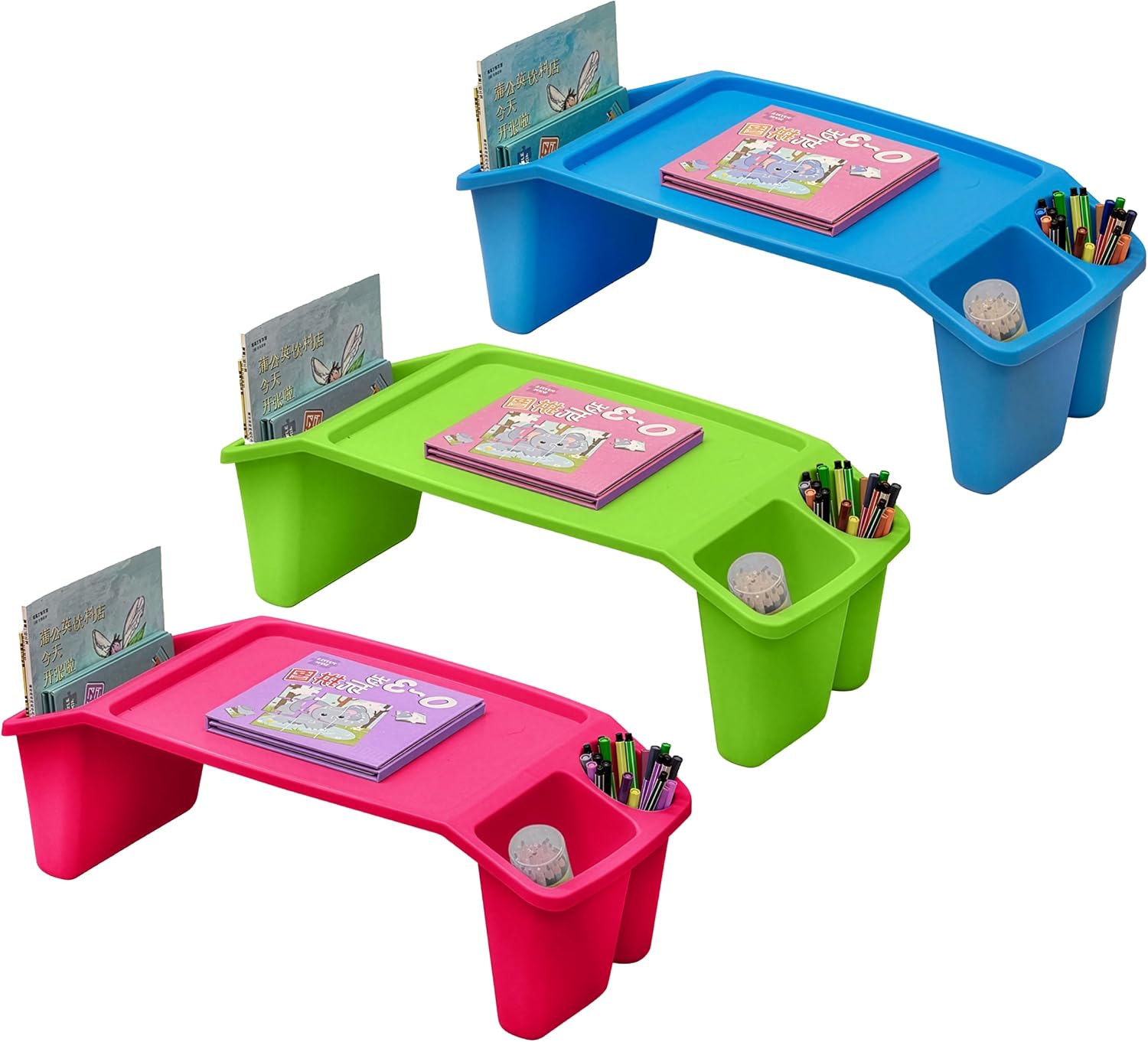 Set of 3 Portable Lap Desks wi - Desk Setup Blue 评论和价格