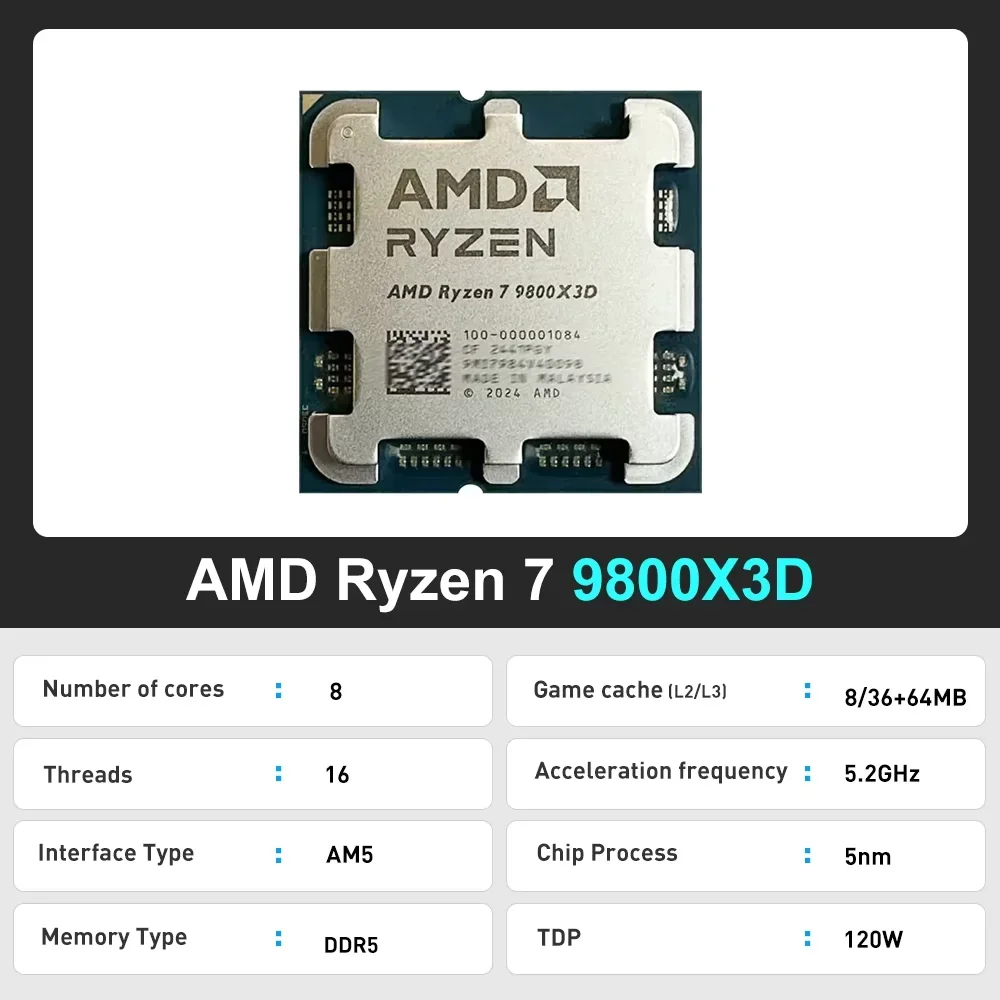 Ryzen 7 9800X3D AMD AM5 Deskto - Amd Cpu Ryzen 7 评论和价格