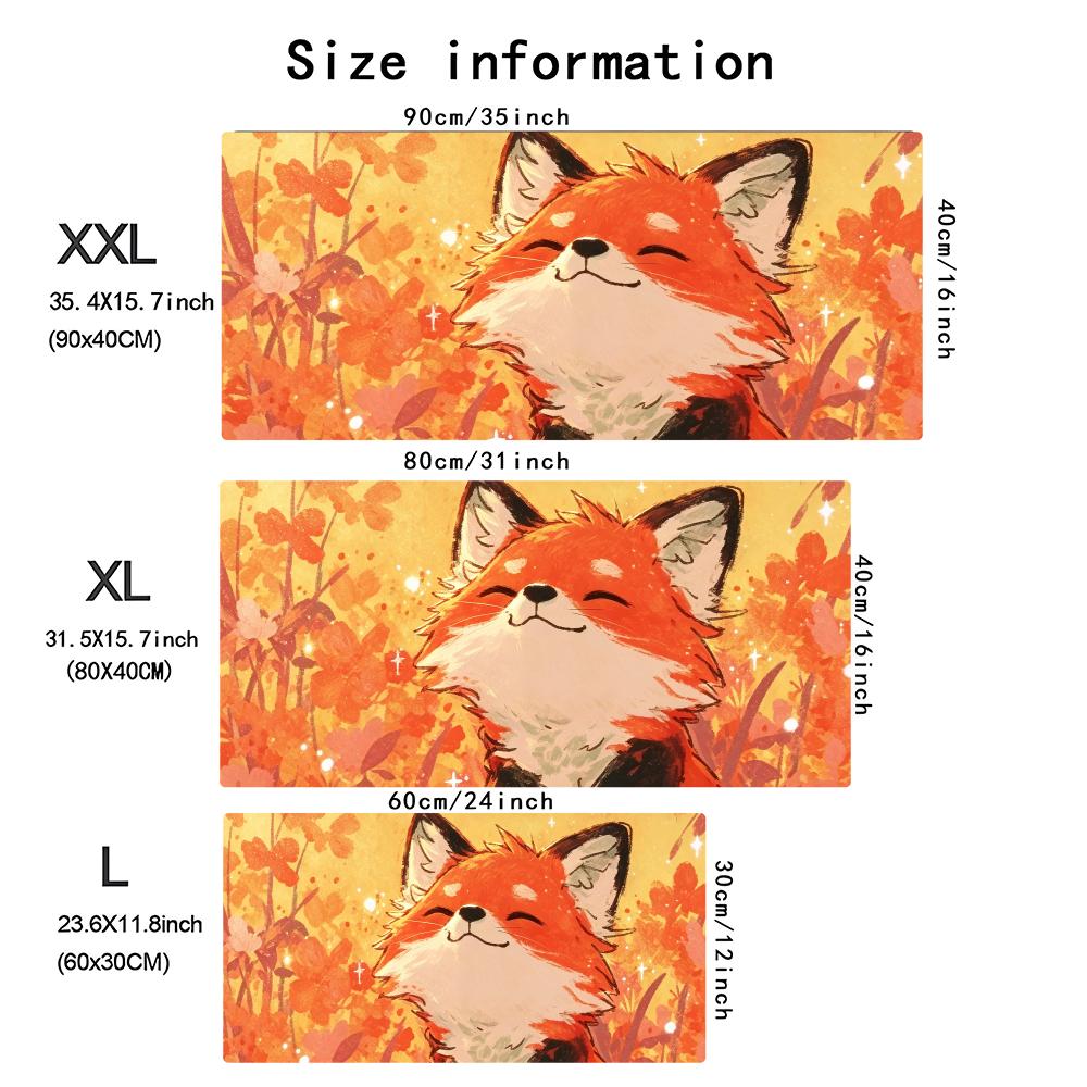Autumn Red Fox Extended Gaming - Desk Setup Red 评论和价格