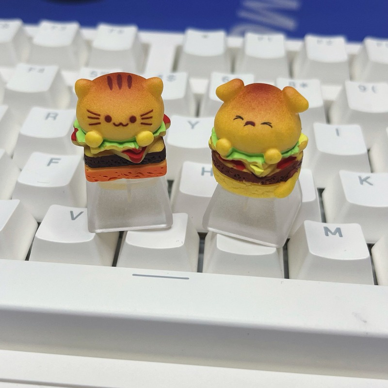 Cartoon Burger Cat Puppy Keyca - Desk Setup Tv 评论和价格