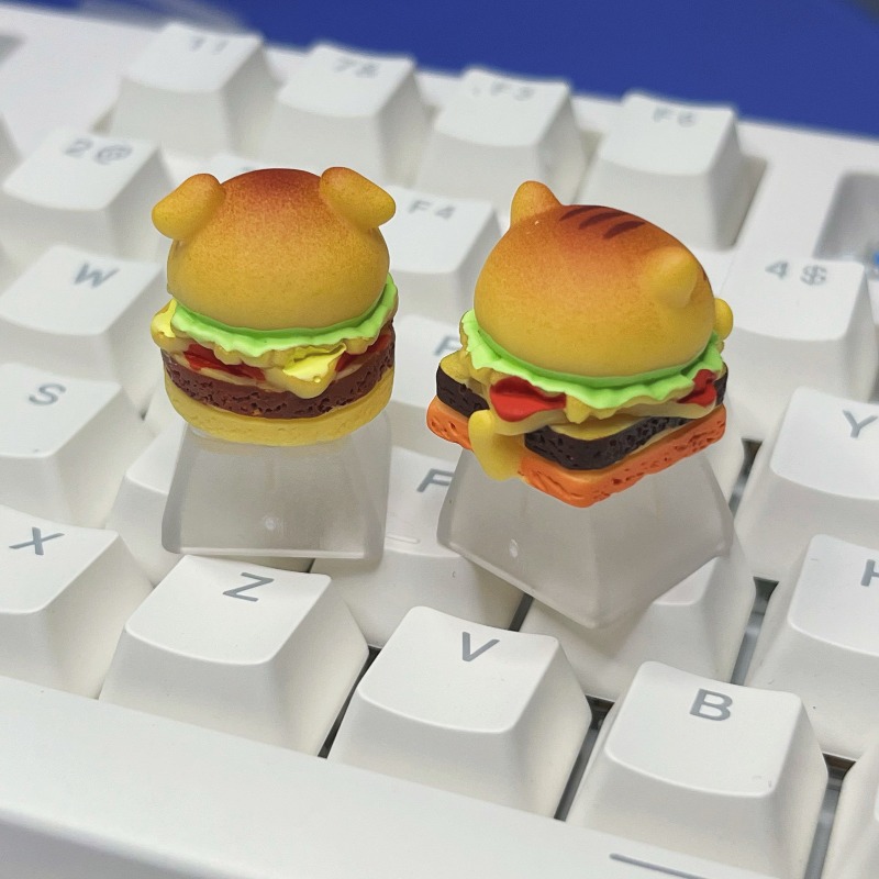Cartoon Burger Cat Puppy Keyca - Desk Setup Tv 评论和价格