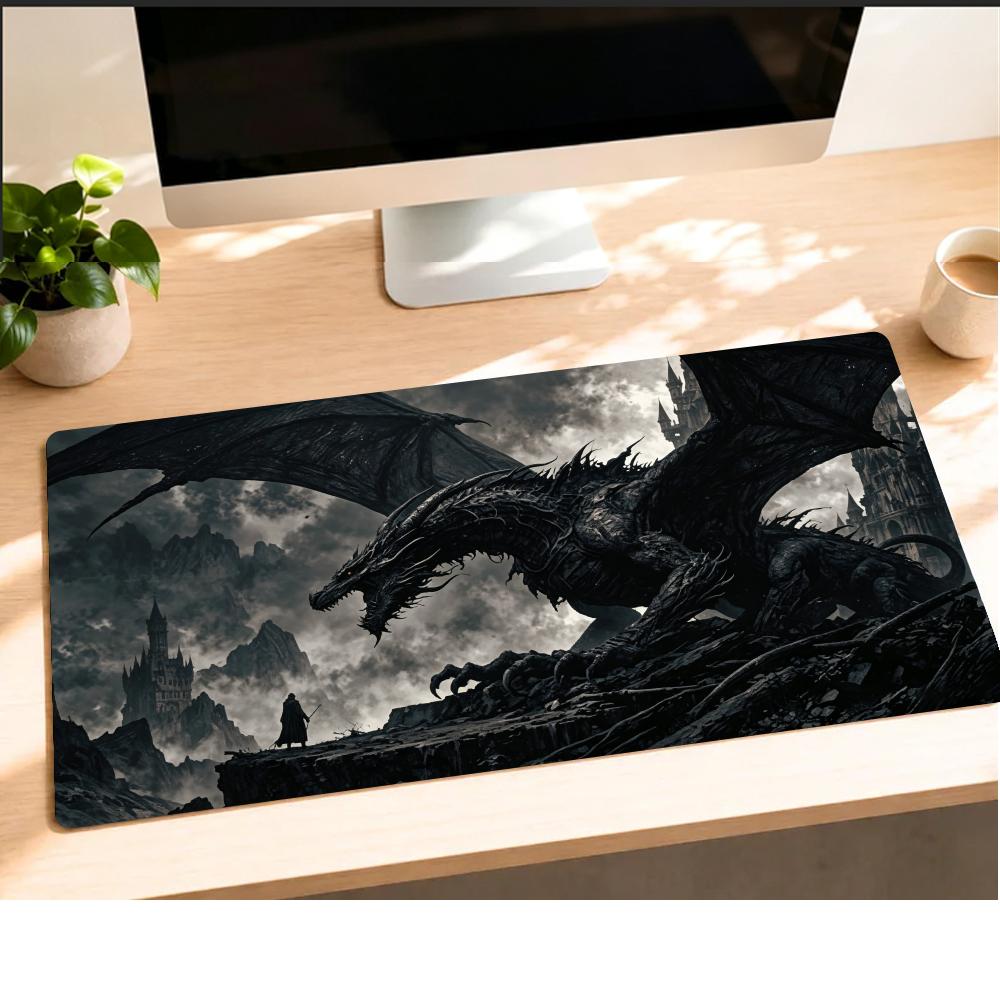Black Dragon Mouse Pads Gaming - Desk Setup Gadgets 评论和价格