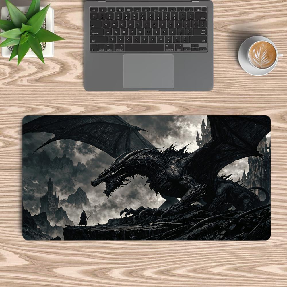 Black Dragon Mouse Pads Gaming - Desk Setup Gadgets 评论和价格
