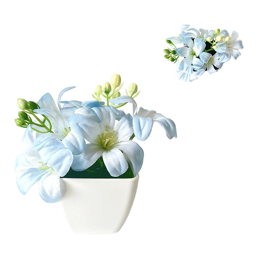 Miniature Artificial Lily Pott - Desk Setup Red 评论和价格