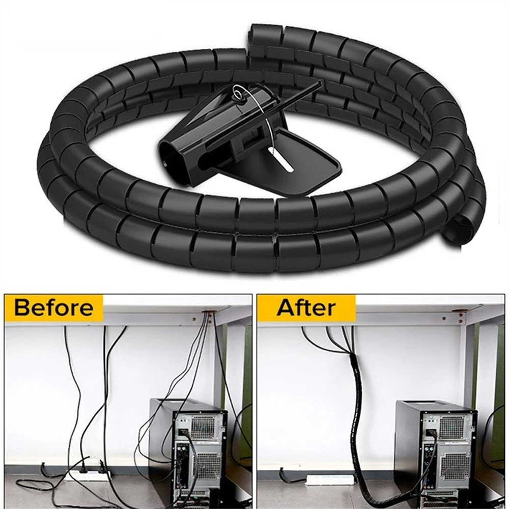 2M Flexible Spiral Cable Organ - Desk Setup Cable Management 评论和价格