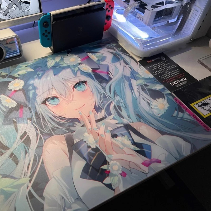 Japanese Kawaii Anime Blue Gir - Desk Setup Blue 评论和价格