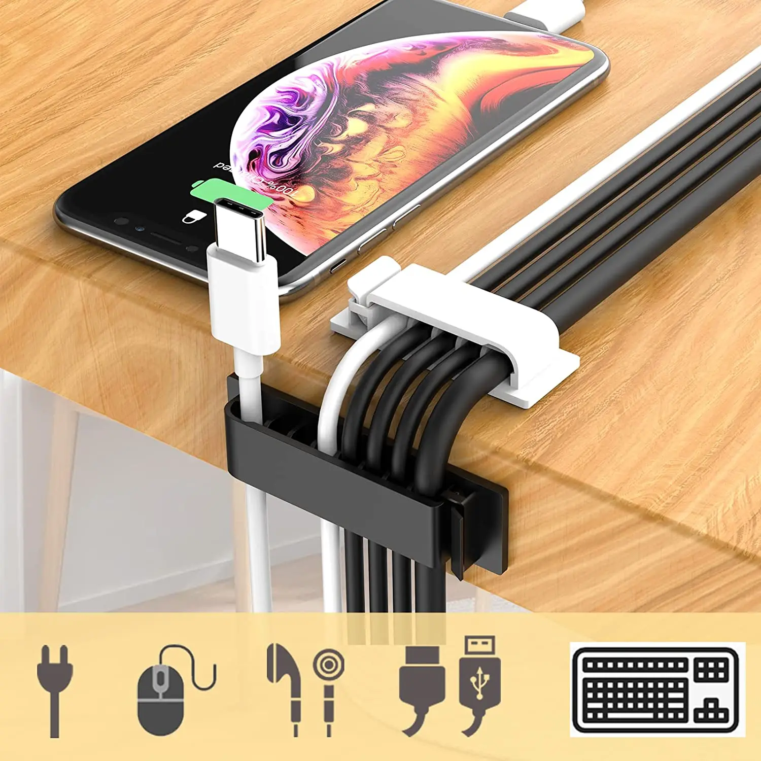 Cable Organizer Cord Managemen - Desk Setup Cable Management 评论和价格