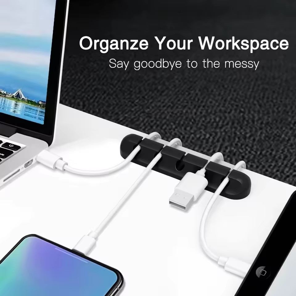 Cable Cord Wire Organizer Sili - Desk Setup Cable Management 评论和价格