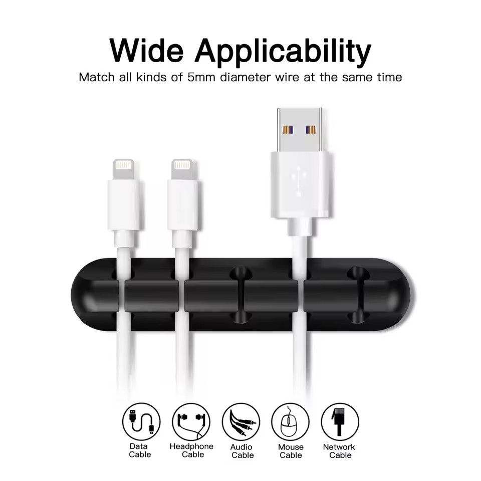 Cable Cord Wire Organizer Sili - Desk Setup Cable Management 评论和价格